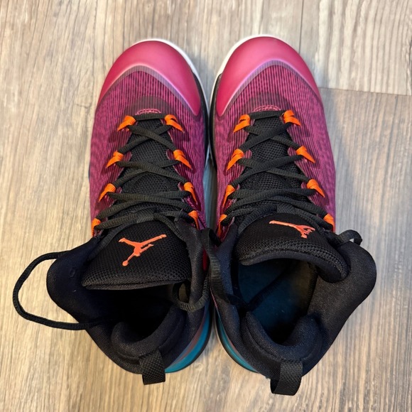 Nike Air Jordan Super Fly3 Fusion Pink Teal Basketball Shoes Youth 6Y Athletic - Picture 3 of 11